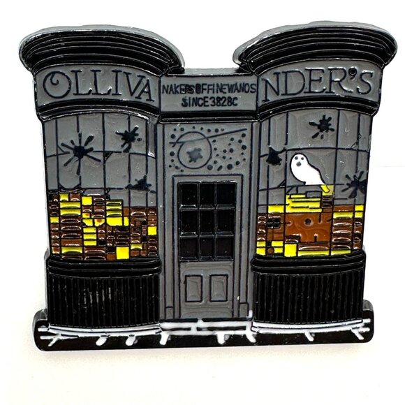 Harry Potter Ollivanders Wand Shop Enamel Pin Magical Backpack Hat Hedwig - Picture 3 of 7